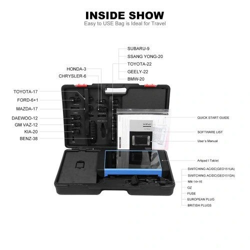 Topdon Artipad I junto con la herramienta de diagnóstico ECU Coche codificación y la programación de Benz BMW Audi VW Ford