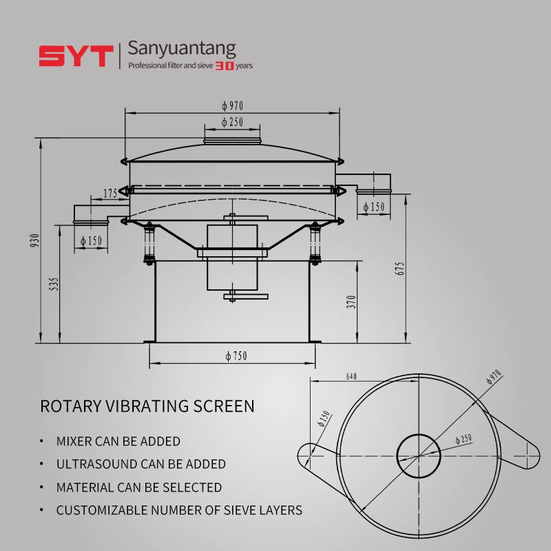 Runde Vibrationsschirm Maschine Fabrik Preis Xxnx Rotary Vibration Filter Sieb für Walzreis