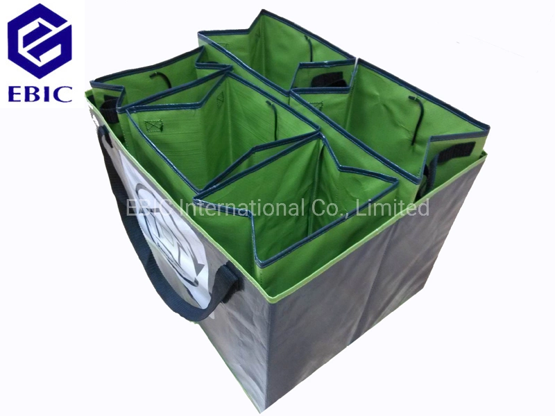 Recogida reciclada personalizada a prueba de humedad Medio ambiente basura Sorting Bag Rebox Caja verde