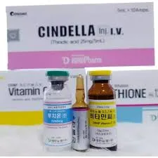 2022 Necessary to Improve Color of Skin Korea Cindella Luthione Thioctic Acid Glutathione Vitamin C Skin Whitenin for Fast Whitening Mesotherapy Solution