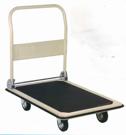 Hochwertige vier Räder Kapazität Stahl 300kgs Black Platform Hand Lkw-Trolley