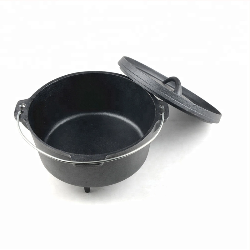 Hot Sale 3-Leg Pre-Seasoned Cast Iron Camping Dutch Oven