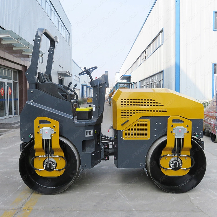 Double Drum 4ton Hydraulic Vibrating Small Ride on Asphalt Road Roller