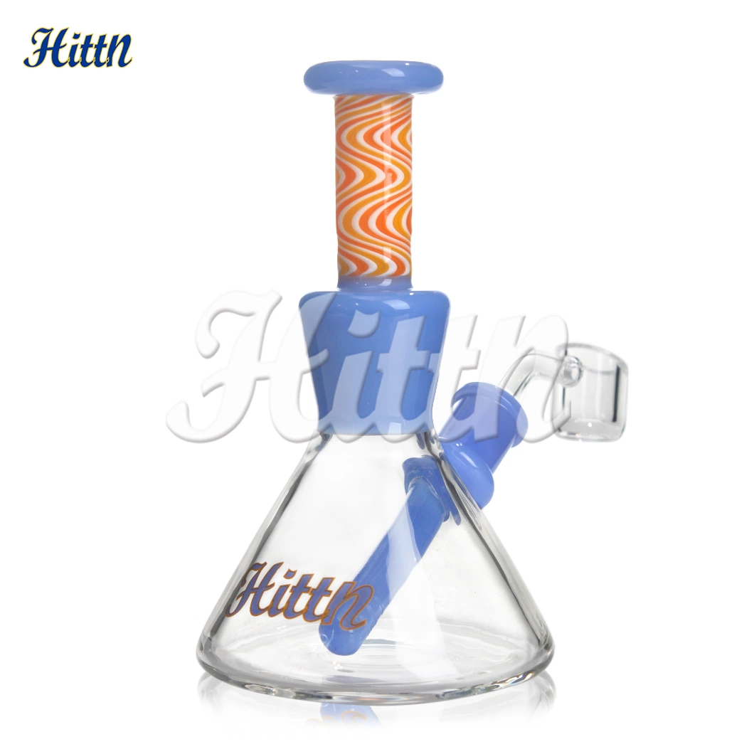 Fábrica de Navidad Promoción Hittn 6,5 pulgadas Mini tubo de agua americano Color vaso DAB Rig tubo de vidrio para fumadores