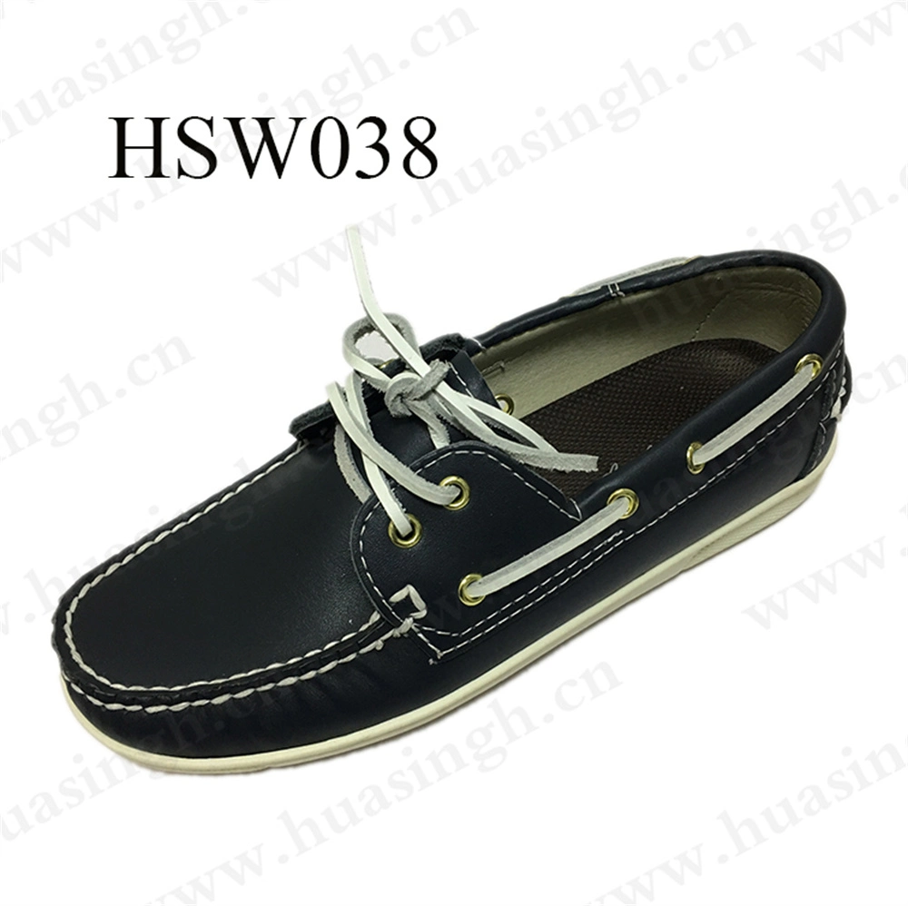 Gww, Factory Direct Anti-Slip Rubber Outsole Moccasin Shoe Handmade Dirt Resistant Genuine Leather 27-47 Size Boat Shoe Hsw041