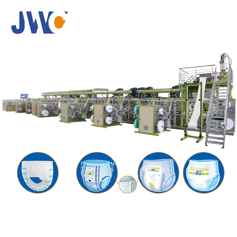 98% Full Servo Jwc Machine Baby Diaper Making Production Line