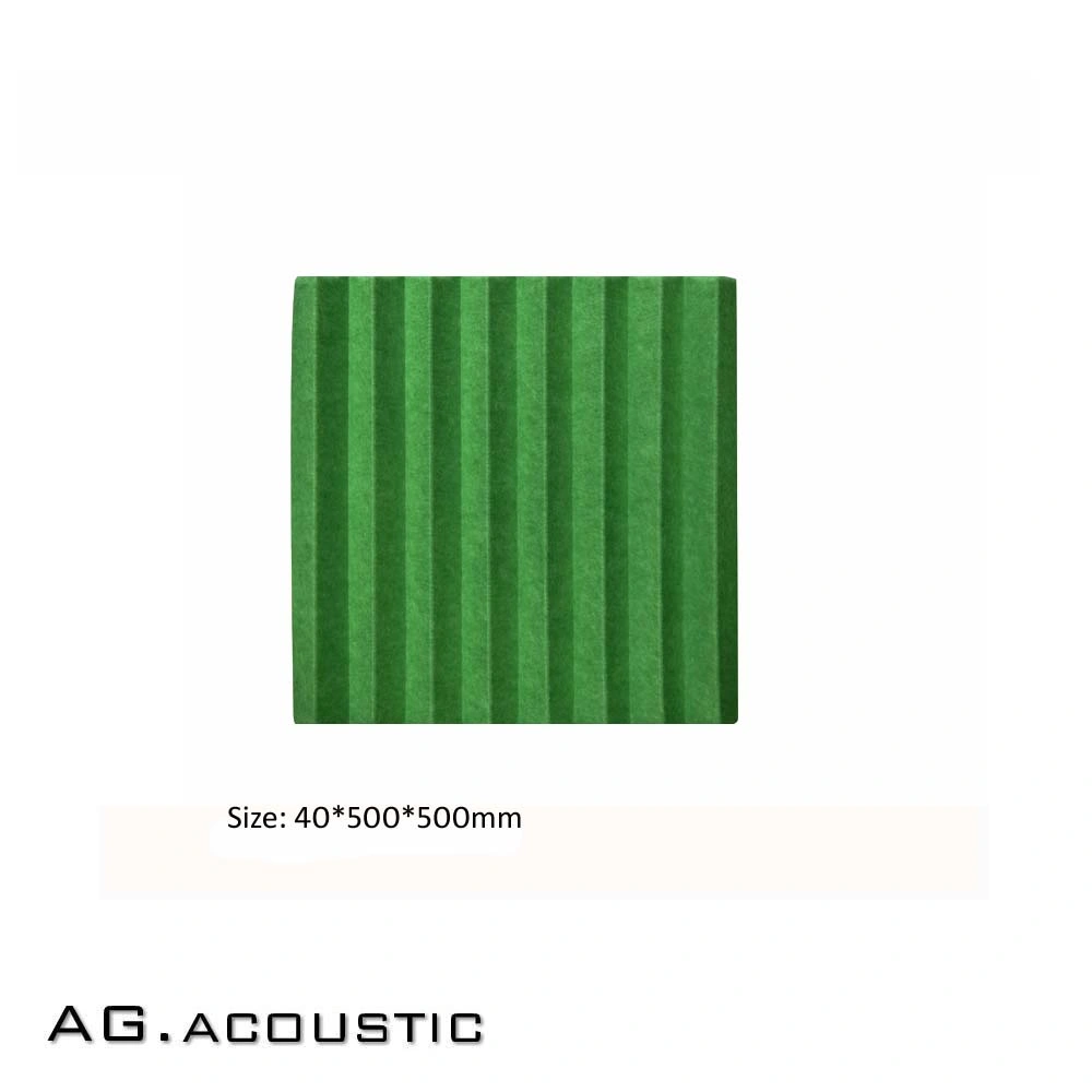 AG. Panneau de feutre acoustique en fibre de polyester lisse / gaufré / 3D pour insonorisation acoustique.