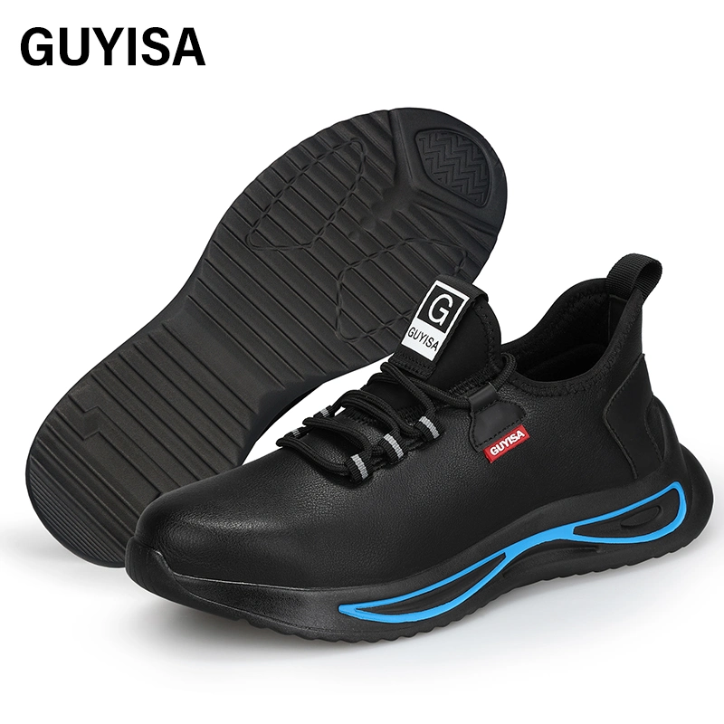 Занятия спортом на открытом воздухе Guyisa Обувь водонепроницаемая ткань из микроволокна поверхность кожи Wear-Resistant резиновая подошва из стали с поддержкой TOE обувь
