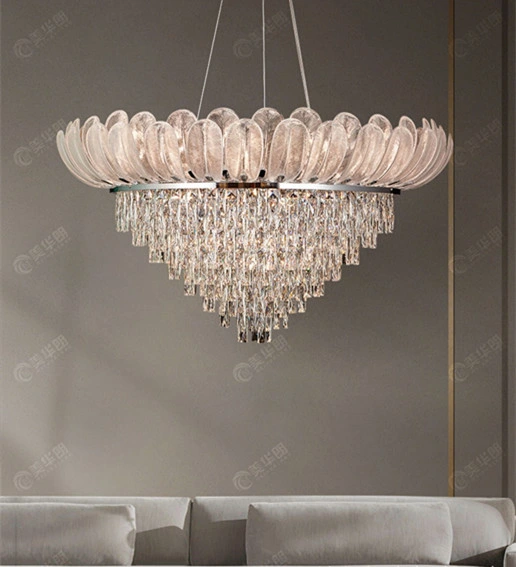 Ceiling Light LED Lights Chrome Luxury Crystal Chandelier Pendant Living Room