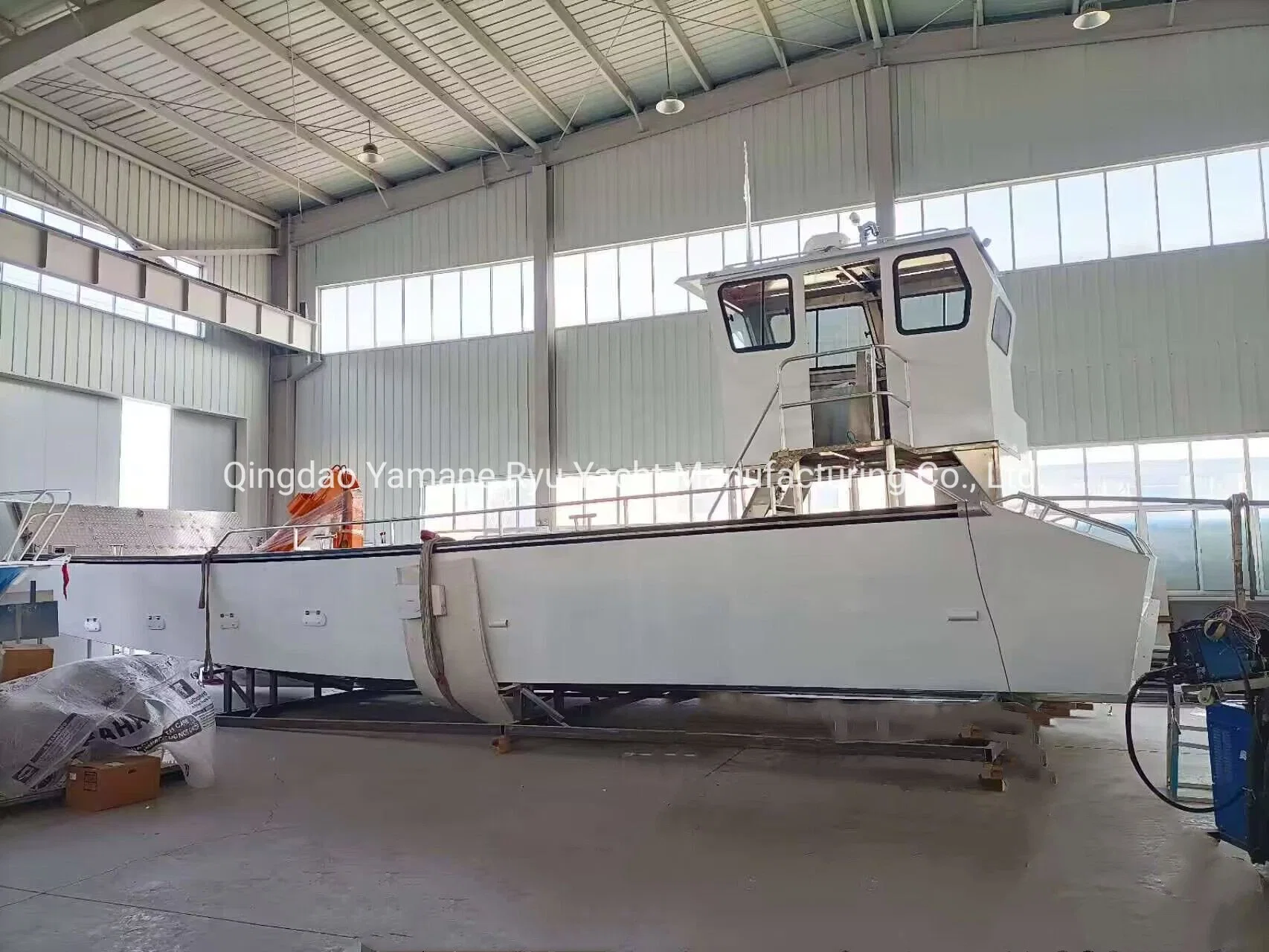 50feet Large Aluminum Landing Craft Working Boat with High Sight Captain Cabin