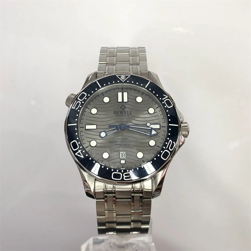 Luxury Men Wristband Stainless Steel and Ceramic Case and Strap Sapphire Glass and Swiss Index Metal Quartz Men Watch