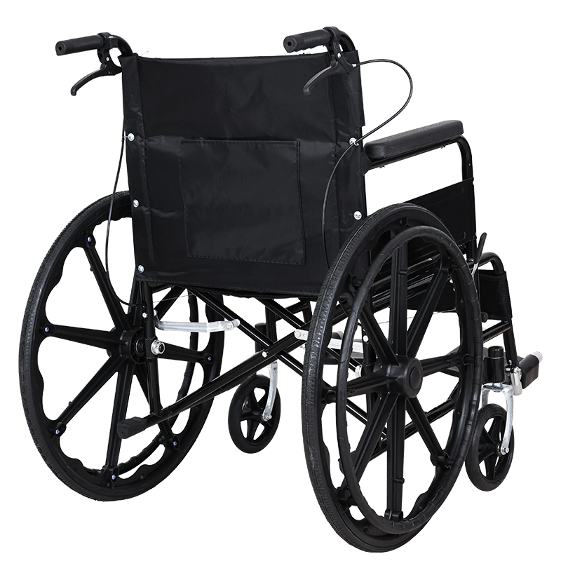 [Pw-8009] Lightweight Foldable Manual Self-Propelled Active/Passive Wheelchair with Backrest and Brakes in Aluminum Alloy or Steel as Hospital Equipment