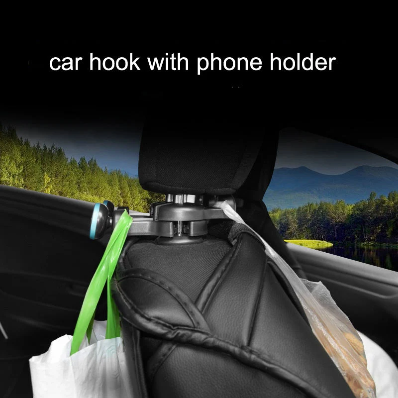 New Arrival Multifunctional Magnetic Portable Headrest Car Seat Hook Mobile Phone Holder