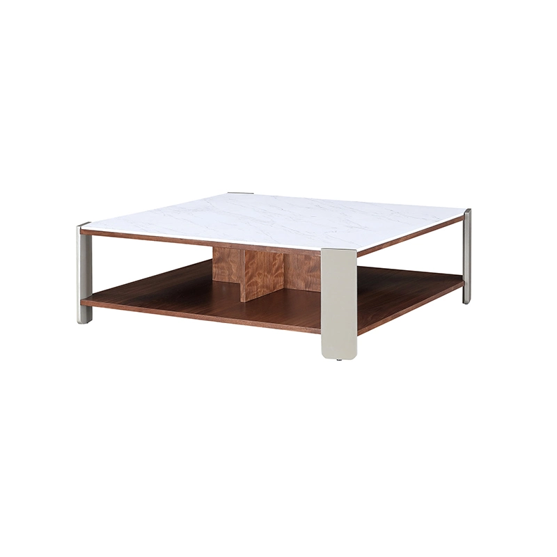 Nordic Living Room Sofa Side Table Simple Modern Small Coffee Table Apartment Home Furniture Two Layer Tea Table