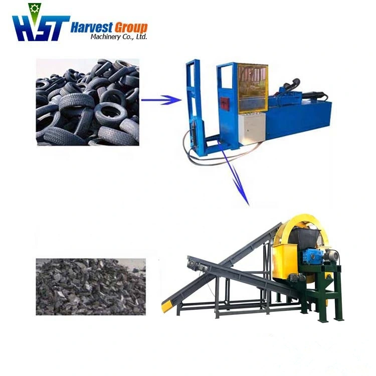 Tire Recycling Tyre Shredder Machine for Process Used Tyres to Rubber Powder