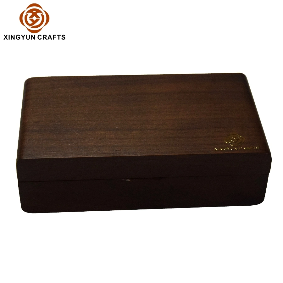 Custom Brown Gift Wooden Box Forjewelry Wood Packing Box Real Walnut Wood Package Box