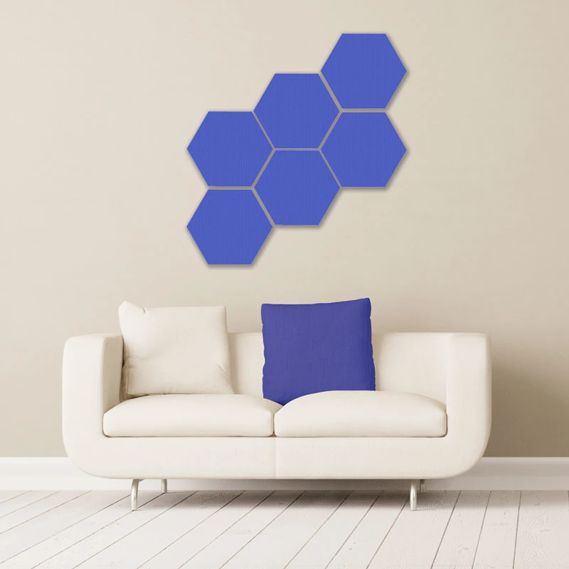 Hexagon Pin Board Sound Absorption 100% Recycle Polyester Fiber Acoustic Panel