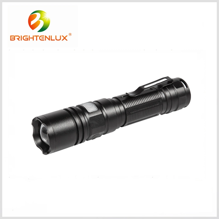 Brightenlux Hot Sale Aluminium Material Long Range High Lumens Rechargeable Portable Waterproof LED Tactical Flashlight Torch