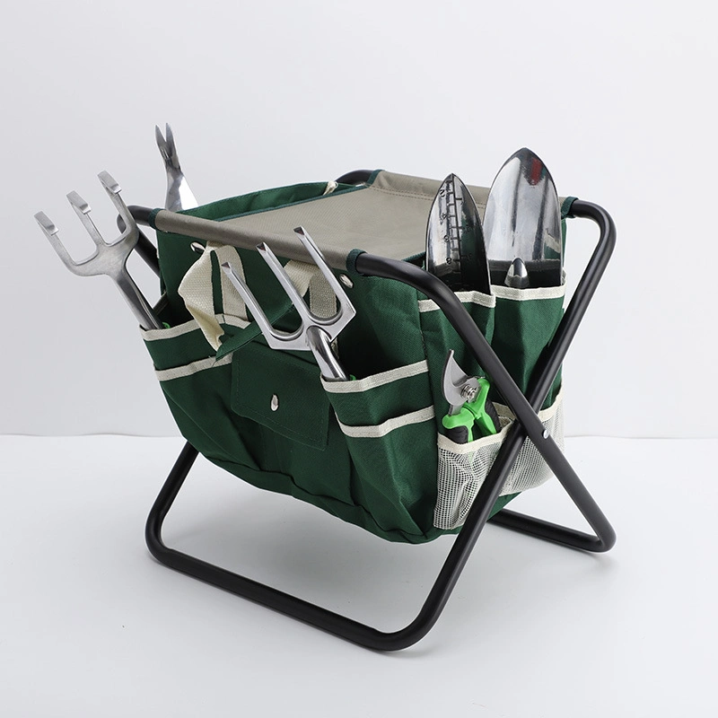 Hot Selling Portable Garden Bag with 6 Pieces Stainless Steel Heavy Duty Gardening Tool Set Multifunctional Horticulture Toolkit