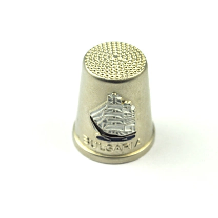 Custom Embossed Golden Metal Thimble for Souvenir (TB11)