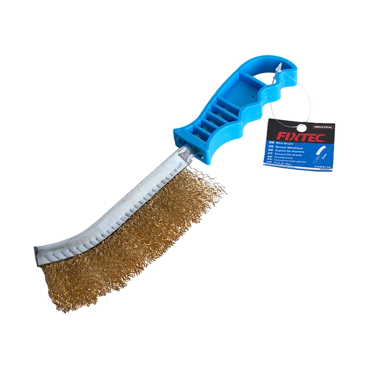 Fixtec Small Hand Wire Scratch Brush Stainless Steel Fill with Plastic Handle