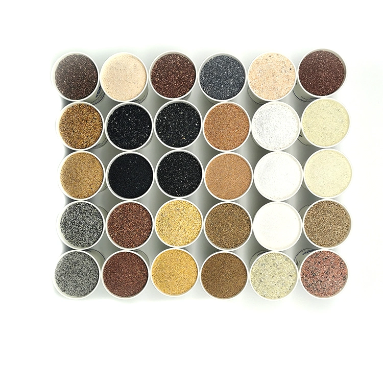 заводская цена естественного цвета песка в реальном камня краска песок раунда текстурированные песка
