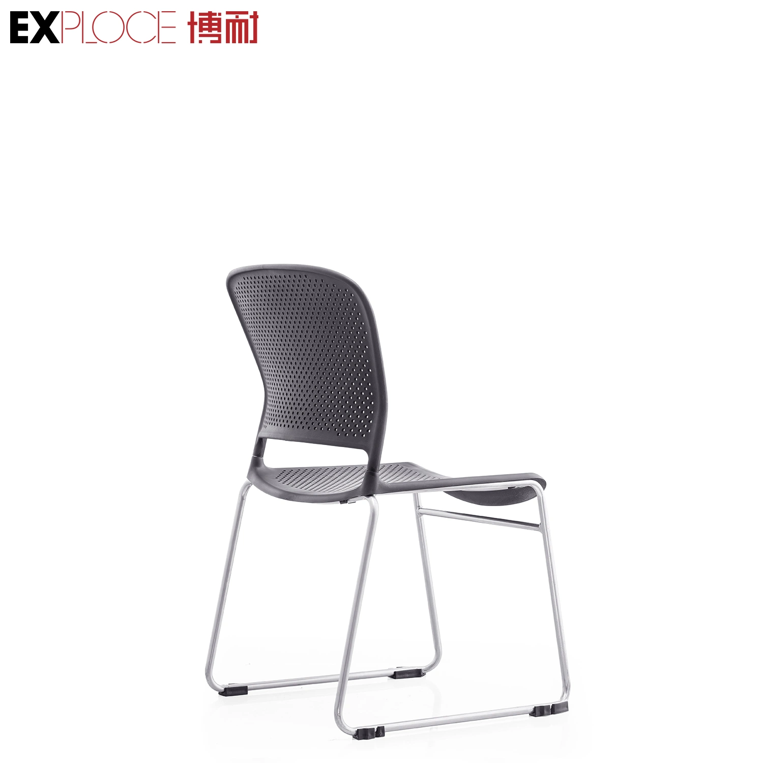 Foshan Factory Cheap Chrome Metal Base Plastic Back and Seat Stakable Public Area Waiting Chair