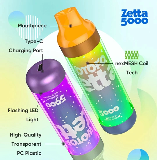 الاتحاد الأوروبي بيع ساخنة Wotofo Zetta 5000 أطواق جهاز الظرف القابل للاستخدام Vape. (قرد جهاز التبخير