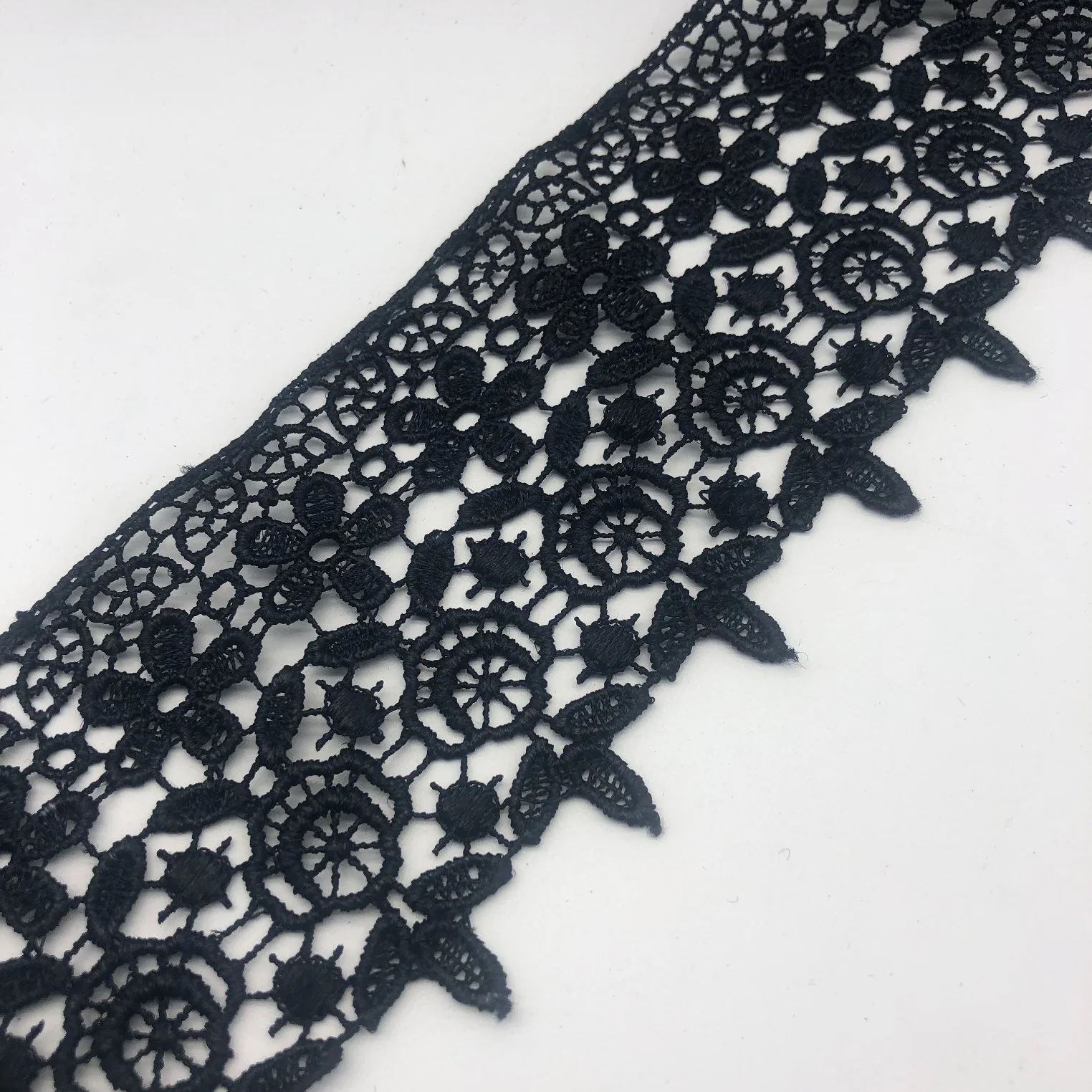 High Quality Embroidery Cotton Chemical Lace Purfle for Garment Accessories