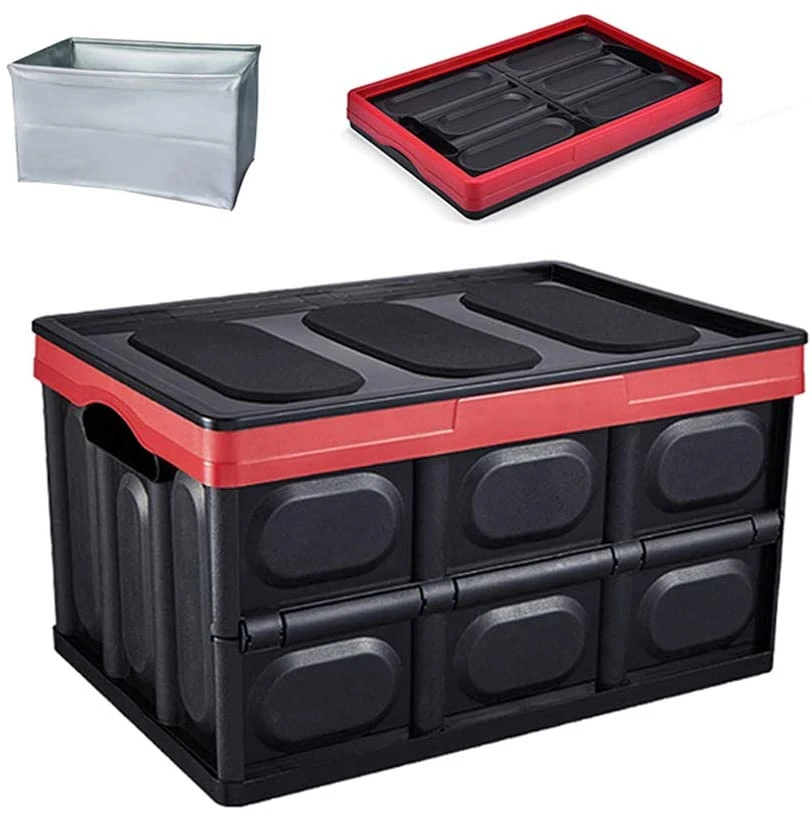 Extra Large 120L Stackable Storage Container Basket, Folding Plastic Crates Storage