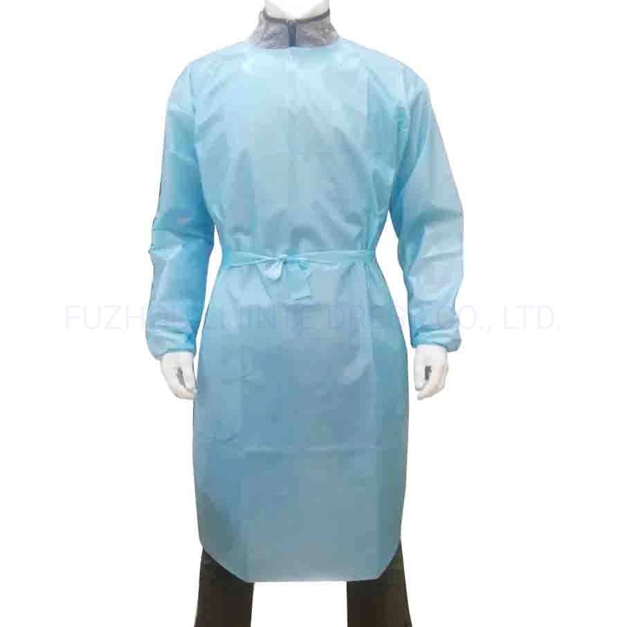 CE/FDA Approved Waterproof Protective Clothes Disposable Isolation Gown