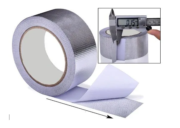 Protection Mesh Grid Reinforced Glass Cloth Solvent Glue Aluminum Foil Adhesive Tape