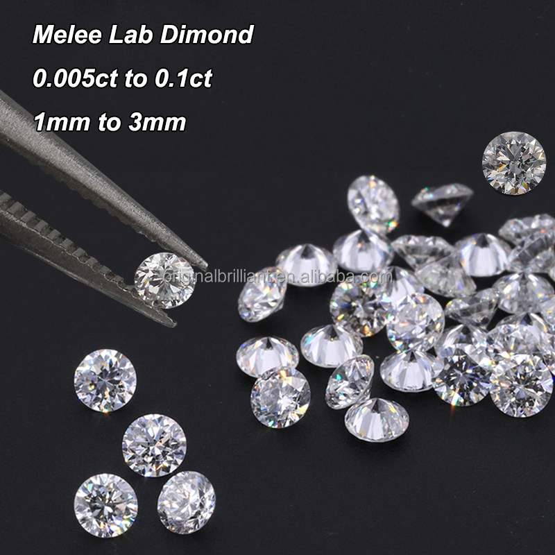 1,3mm -1,7mm Hombre creado HPHT Synthetic Lab Grown Diamond