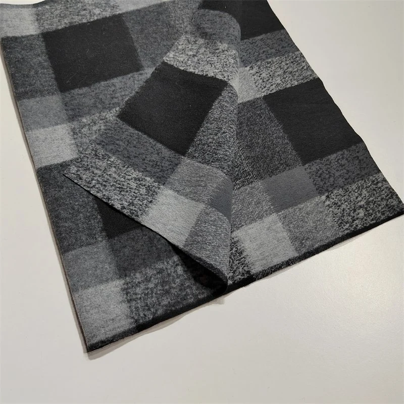 Plaid Check 100% Polyester Wool Suit Fashion Jacquard Clothing Fabric