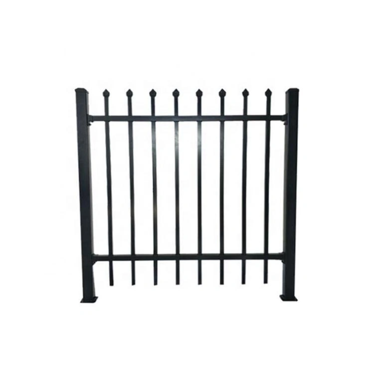 16FT Black Coated Dual Swing Wrought Iron Main Garden Gate Deer Design