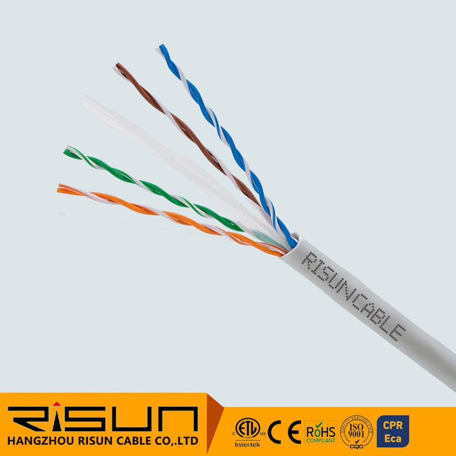 4 pares de cabo de rede CAT6 UTP 24AWG cobre nu