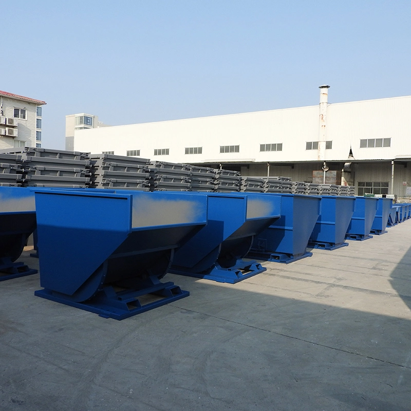 Customizable Forklift Tipping Bin Steel Self Dumping Hopper