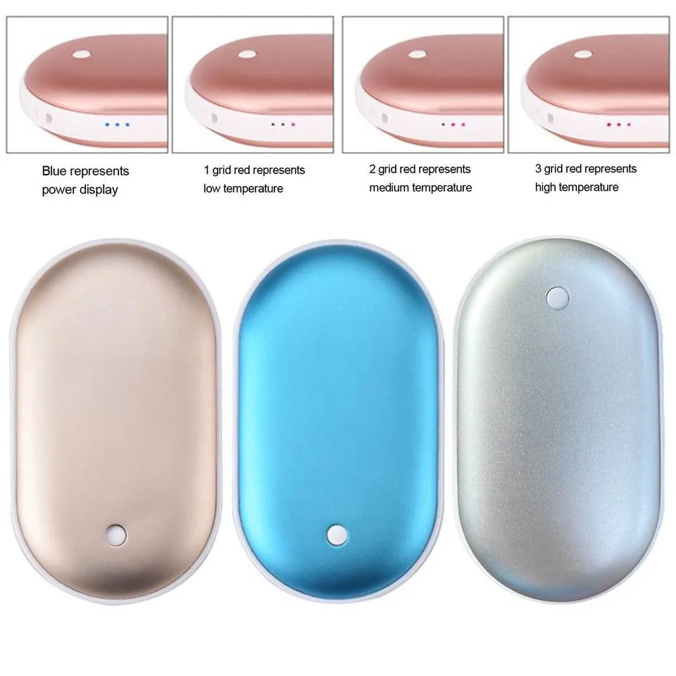 Winter Mini Hand Warmer Heating Pad Mobile Power USB Rechargeable