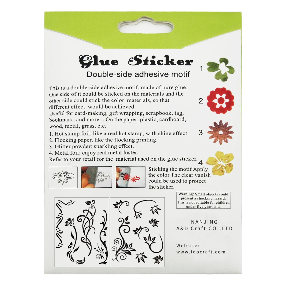 Flor de doble cara kit adhesivo Personal con papel aluminio para la tarjeta de decisiones (GS1008)