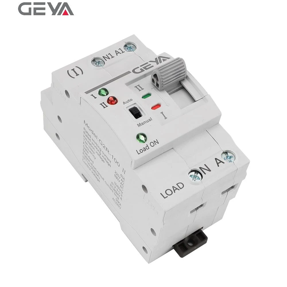 Geya 2p Dual ATS Automatic Transfer Switch Changeover Switches DIN Rail Type