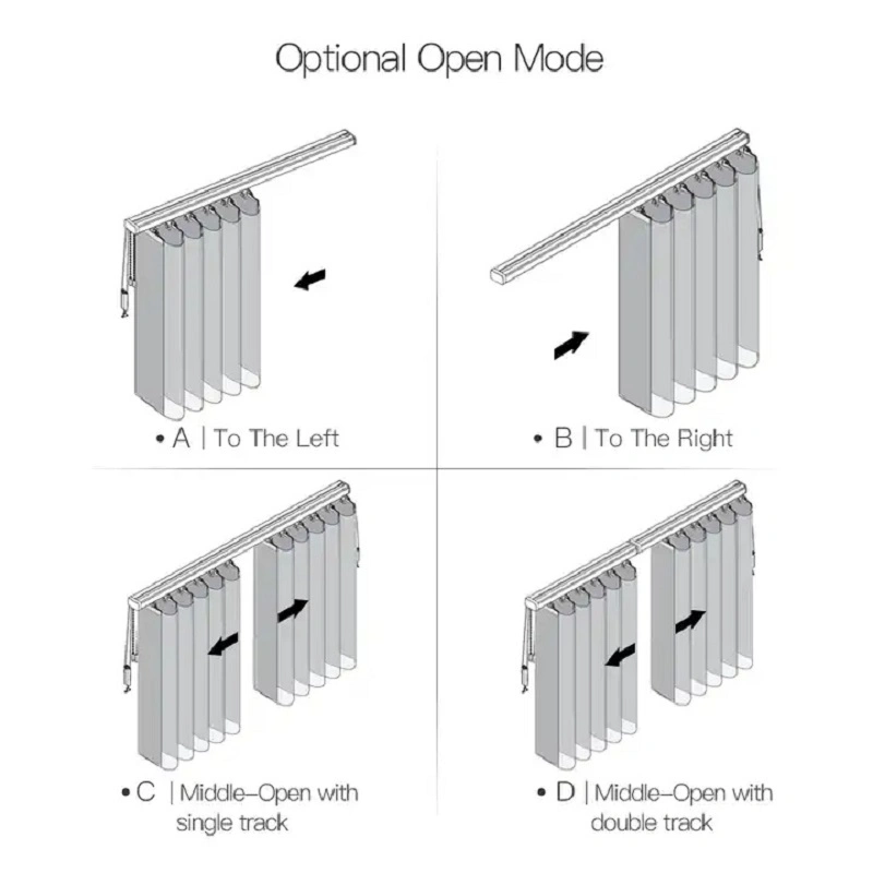 Automatische Vertikal Jalousien Vorhänge Vorhänge Vorhänge Fensterläden Luxuryvorhänge
