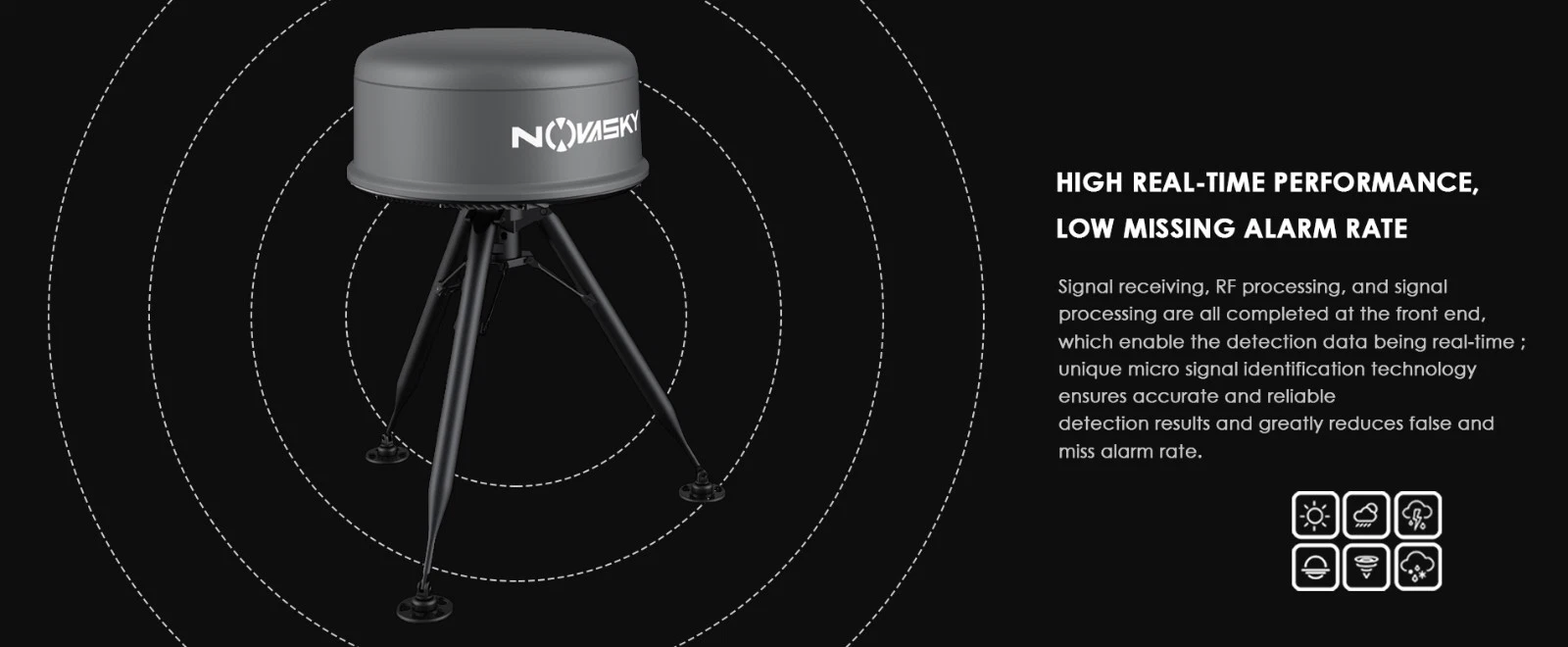 Novasky 2.4G, 5.8G WiFi portable, le signal GPS Bourdon Bourdon UAV du détecteur de système de défense anti jusqu'à 5000 mètres