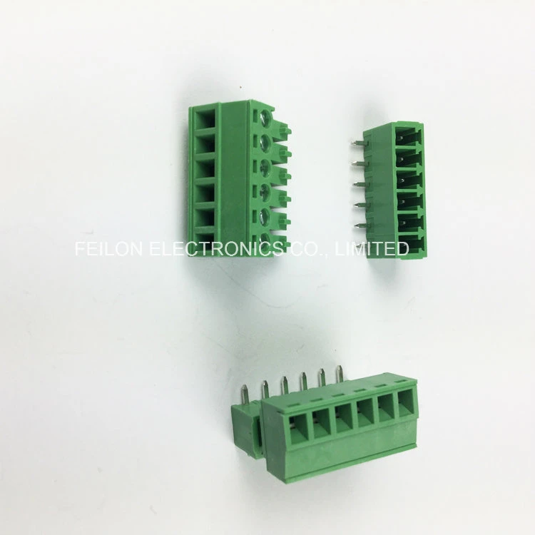 Origen China Sustituir Phoenix Mc 1,5/ ..-St-3,5 02P-24P de cableado de la abrazadera de tornillo tipo bloque terminal PCB conectable conector 15edgk-3.5 /de 3,81mm Conector verde