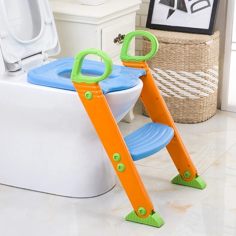 Baby Gift Baby Kids Toilet Step Stool Plastic Squatty Potty Trainer with Ladder