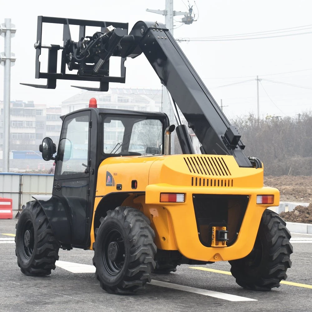 4X4 hidrostática Telehandler Maquinaria de construcción de la carretilla elevadora telescópica de 3ton.