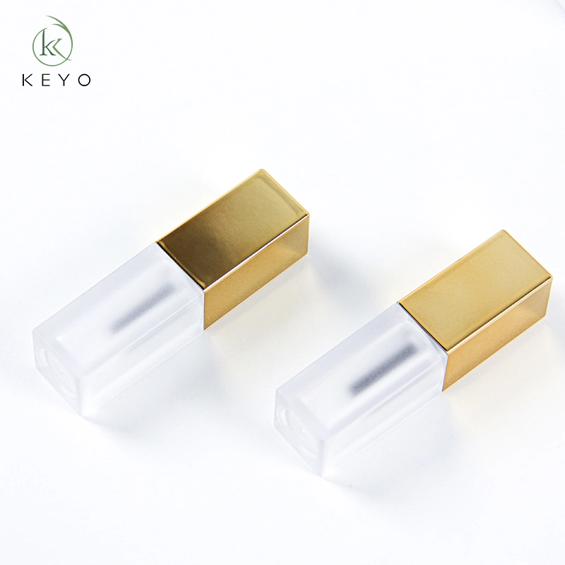Wholesale/Supplier Custom Fancy Plastic 6ml Square Clear Frosted Lip Gloss Tubes Container