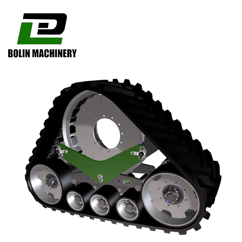 Heavy Duty roue du châssis porteur moissonneuse-batteuse Crawler triangulaire Châssis pour John Deere S660 S680