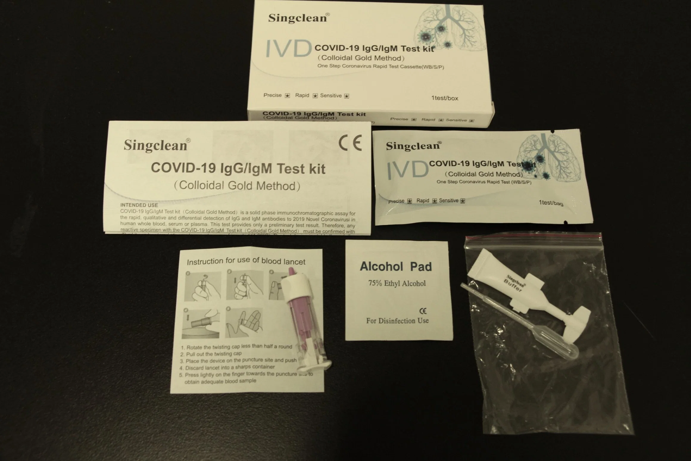 Singclean Rapid Test Kit for Disease 2022, Antibody Igm/Igg Test CE