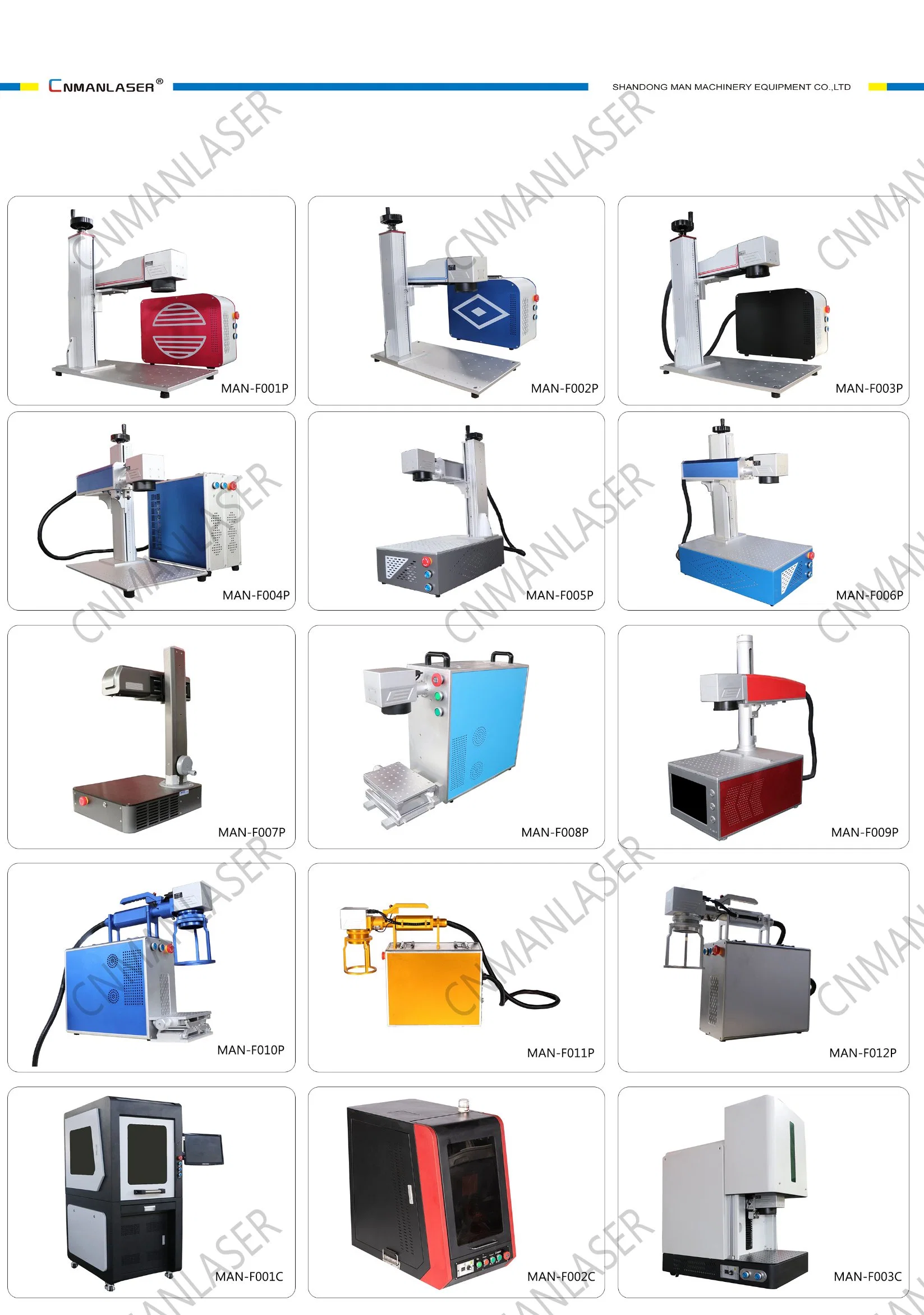 50W Split Type Raycus/ Ipg/ Max Laser Marking Machine for Metal Materials