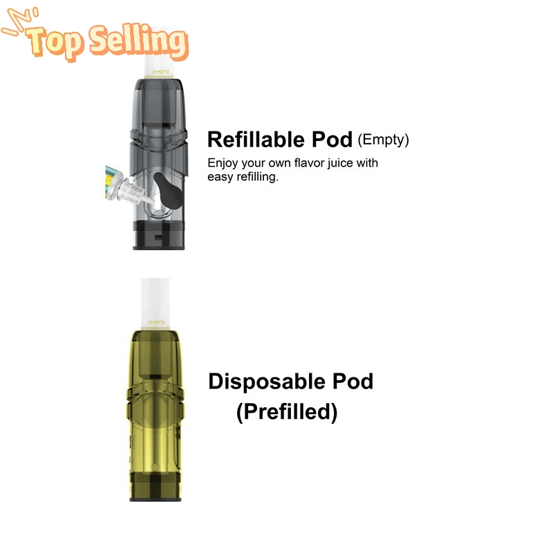 2023 Popular Empty Imini 2ml Tank Refillable Disposable/Chargeable E Cig Relx Vape Vaporizer E Vape Electronic Cigarette Pod